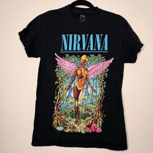 NIRVANA Graphic Black Band Tee